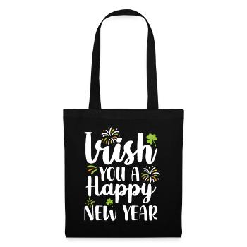 Irish You A Happy New Year Green Cloverleaf - Tote Bag - black - Front