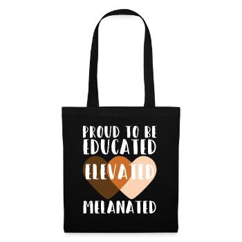 Fier d’être éduqué Noir mélancolé élevé - Sac en tissu - noir - Devant