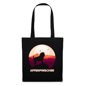 Chiens Affenpinscher - Sac en tissu - noir - Devant