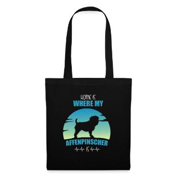 Affenpinscher Hundebesitzer Geschenk - Stoffbeutel - Schwarz - Vorne