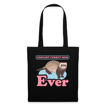 Frettchen Mom Besitzer Frettchen Geschenk - Stoffbeutel - Schwarz - Vorne