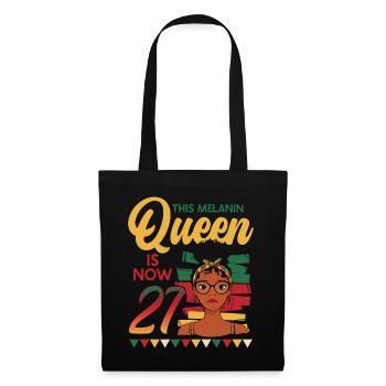 This melanin queen is now 27, 27 years old. - Tote Bag - black - Front