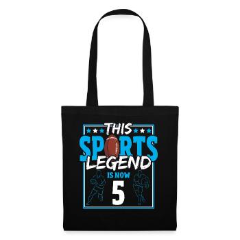 Cette légende du sport a maintenant 5 ans, le rugby à XV 5. - Sac en tissu - noir - Devant