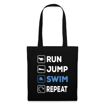 Run Jump Swim Repeat Dock Diving Dog - Tote Bag - black - Front