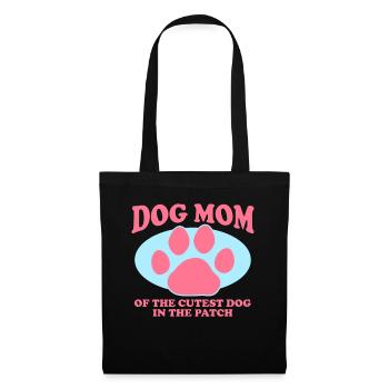 Hunde Mom Frauchen Hundebesitzerin Geschenk - Stoffbeutel - Schwarz - Vorne