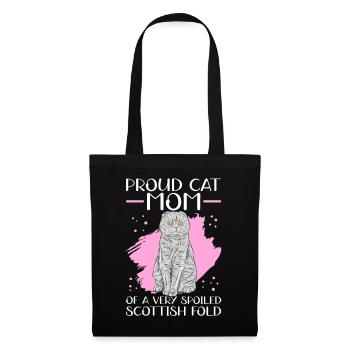 Scottish Fold-eared Cat Mom Cat Mama Gift - Tote Bag - black - Front