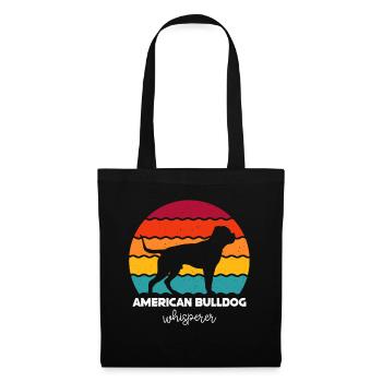 Bouledogue américain Amerikanische Bulldogge - Sac en tissu - noir - Devant