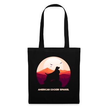 Cocker Spaniel américain - Sac en tissu - noir - Devant