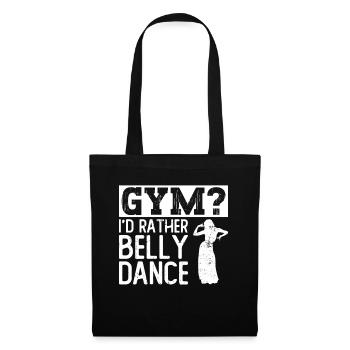 GYMNASE? Je préfère la danse du ventre - Bauchtanz Tänzerin - Sac en tissu - noir - Devant