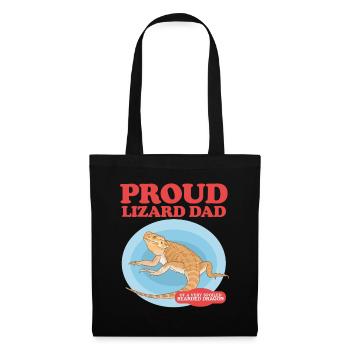 Bearded Dragon Dad Bearded Dragon Reptiles Gift - Tote Bag - black - Front