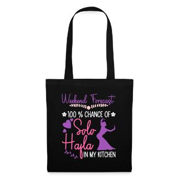 Solo-Hafla dans ma cuisine - danseuse du ventre - Sac en tissu - noir - Devant