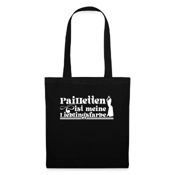 Pailletten Ist Meine Lieblingsfarbe - Bauchtanz - Stoffbeutel - Schwarz - Vorne