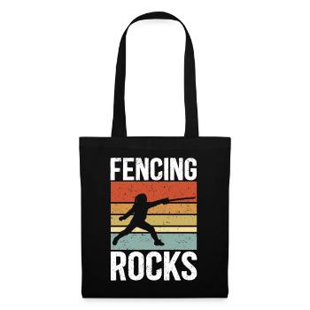Fencing Fencing Fencing Fencing Gift - Tote Bag - black - Front