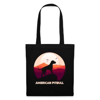 American Pit Bull Terrier - Sac en tissu - noir - Devant