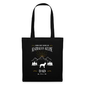 Papa Kelpie australien - Sac en tissu - noir - Devant