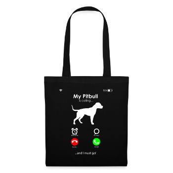 American Pitbull Terrier Pit Bull - Sac en tissu - noir - Devant