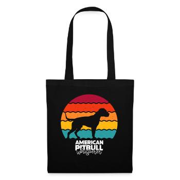 American Pit Bull Terrier - Sac en tissu - noir - Devant