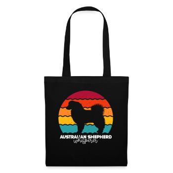 Cadeau de berger australien - Sac en tissu - noir - Devant