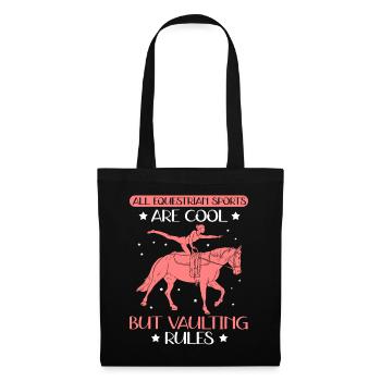 Voltige Sport équestre Sports équestres Cheval Cadeau - Sac en tissu - noir - Devant