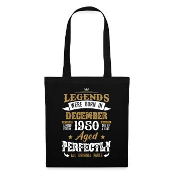 Né en décembre 1950 Cadeau d’anniversaire - Sac en tissu - noir - Devant