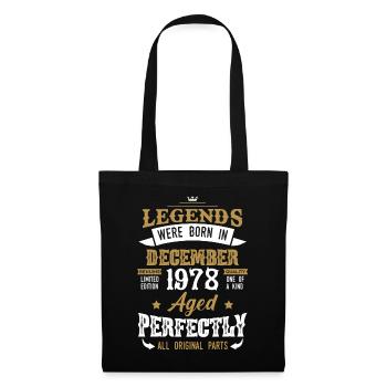 Born December 1978 Birthday gift - Tote Bag - black - Front