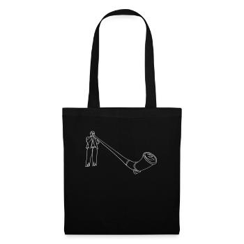 Alphorn Oneline Art - Alphorn Instrument - Tote Bag - black - Front