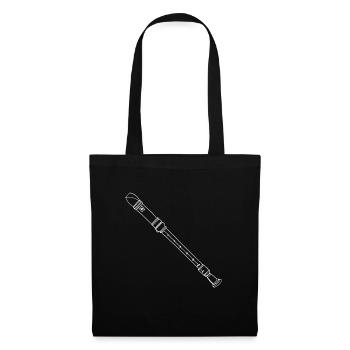 Recorder Oneline Art - Recorder Instrument - Tote Bag - black - Front
