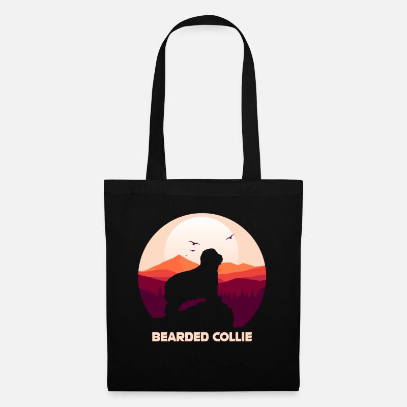 Bearded Collie - Stoffbeutel - Schwarz