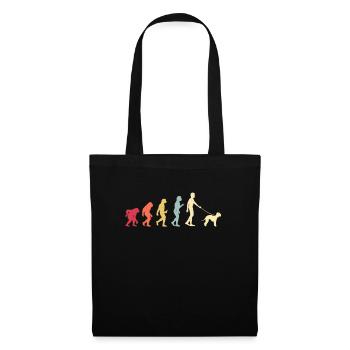 Bedlington Terrier - Stoffbeutel - Schwarz - Vorne