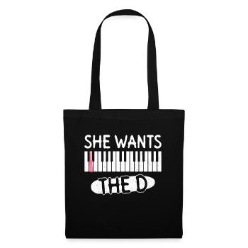 She Wants The D - Pianiste Pianiste - Sac en tissu - noir - Devant