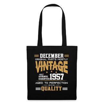 Millésime vieilli à la perfection décembre 1957 - Sac en tissu - noir - Devant