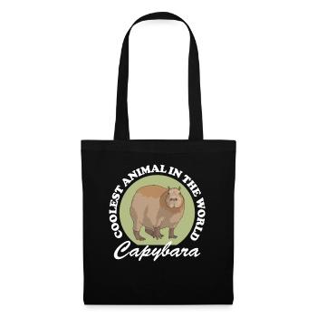 Capybara capybaras Capybaras cadeau - Sac en tissu - noir - Devant