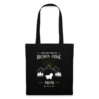 Bichon Frise - Sac en tissu - noir - Devant