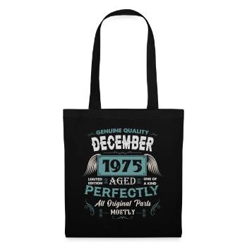 Décembre 1975 Cadeau d’anniversaire vintage - Sac en tissu - noir - Devant