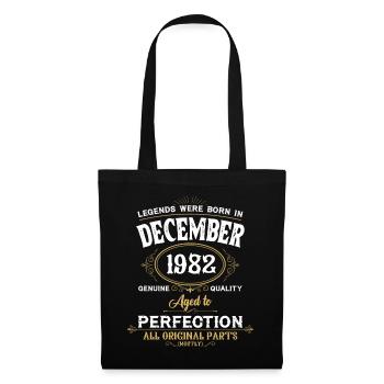 Né Décembre 1982 Cadeau d’anniversaire - Sac en tissu - noir - Devant