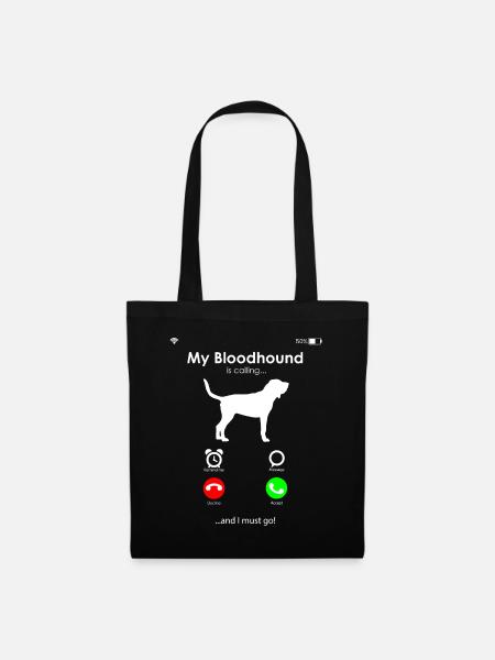 Bloodhound Hund - Stoffbeutel - Schwarz