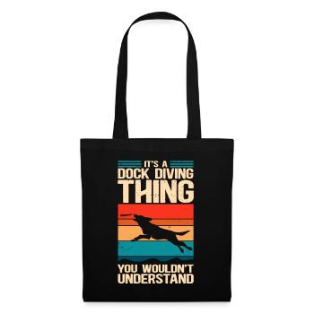 Dock Diving Dogs Dog Sports Dog Owner Gift - Tote Bag - black - Front