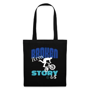 Broken Arm Story Drôle Freestyle Bmx Cyclistes - Sac en tissu - noir - Devant