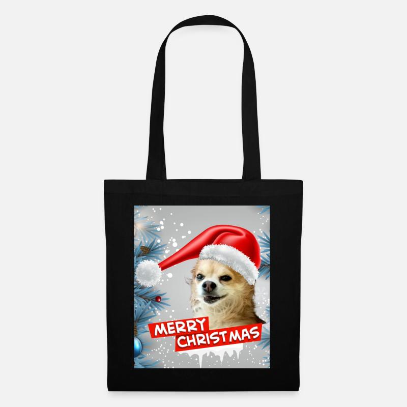 Frohe Weihnachten - Stoffbeutel - Schwarz