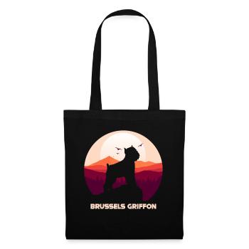 Bruxelles Griffon Lover Propriétaire de chien Papa Maman - Sac en tissu - noir - Devant