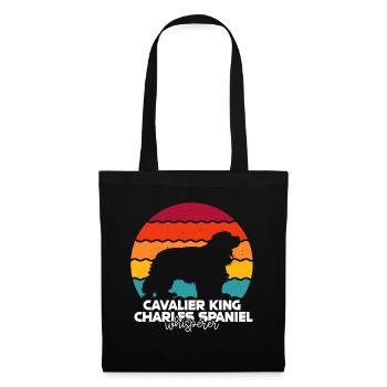 Cavalier King Charles Spaniel Geschenk - Stoffbeutel - Schwarz - Vorne