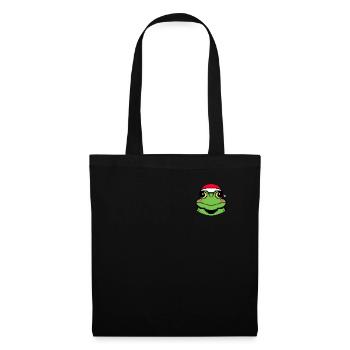 Frog Pixélisé Christmas - Drôle - Sac en tissu - noir - Devant