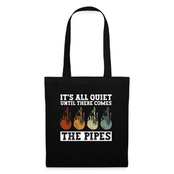 Tout tout à fait jusqu’à ce qu’il arrive les cornemuses Pipes - Sac en tissu - noir - Devant