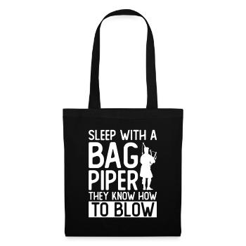 Sleep with Bagpiper Funny Scottish - Tote Bag - black - Front