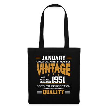 Vintage Aged To Perfection January 1951 - Tote Bag - black - Front
