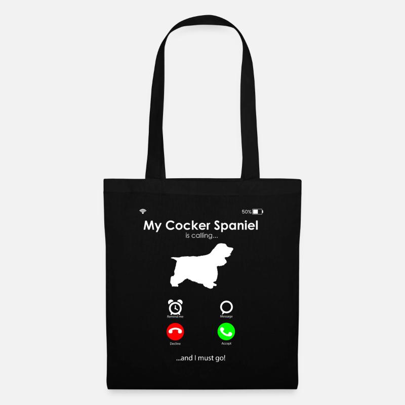 Cocker Spaniel - Stoffbeutel - Schwarz