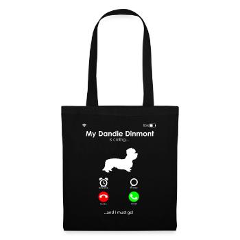 Dandie Dinmont Terrier - Tote Bag - black - Front