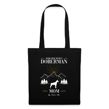 Dobermann - Stoffbeutel - Schwarz - Vorne