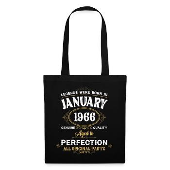 Les légendes sont nées en janvier 1966 - Sac en tissu - noir - Devant