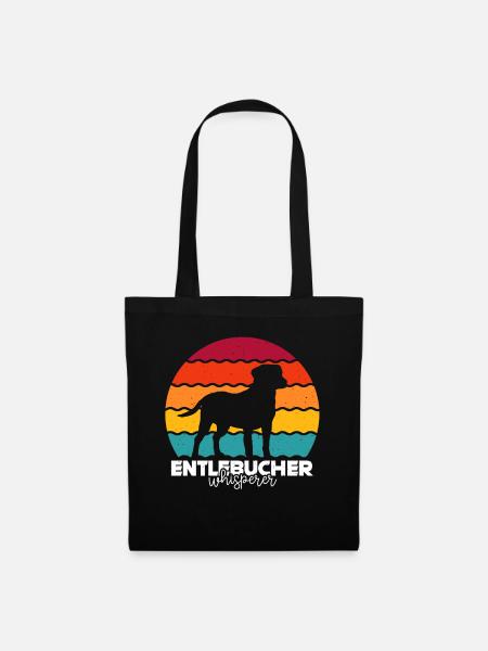 Entlebucher Sennenhundeflüsterer Retro Vintage - Stoffbeutel - Schwarz